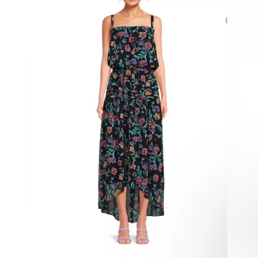 Ramy Brook Ira High-Low Maxi Dress Size Small NWT Navy Floral